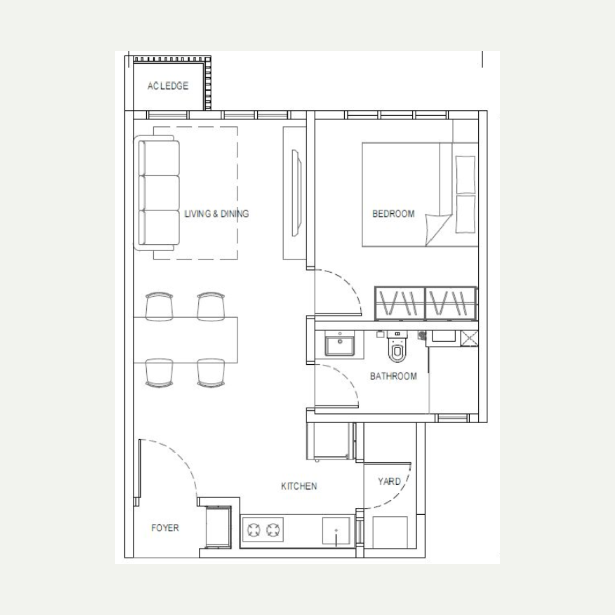 Type C (474 sq ft)